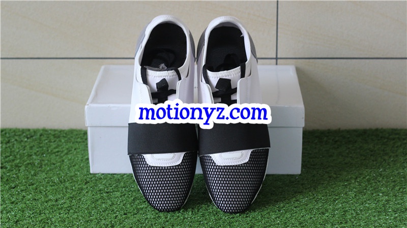 Balenciaga Race Runner Trainers White Black